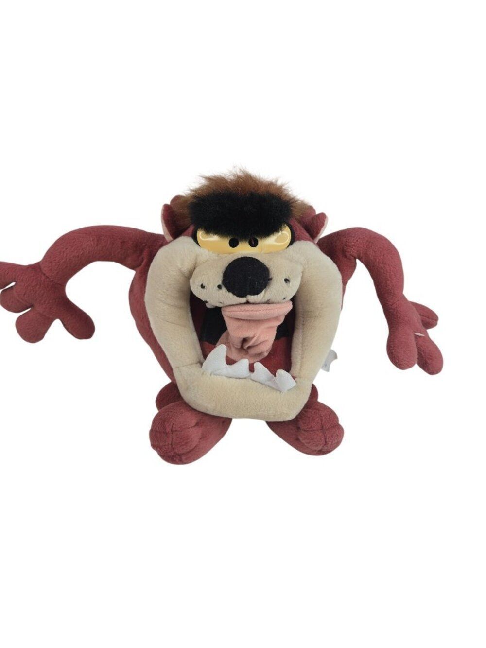 Looney Tunes Tazmanian Taz Plush Toy Talkin Tongue Twistin Vintage 90s
